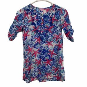 Lilly Pulitzer Patterned Half Sleeve Tunic Top